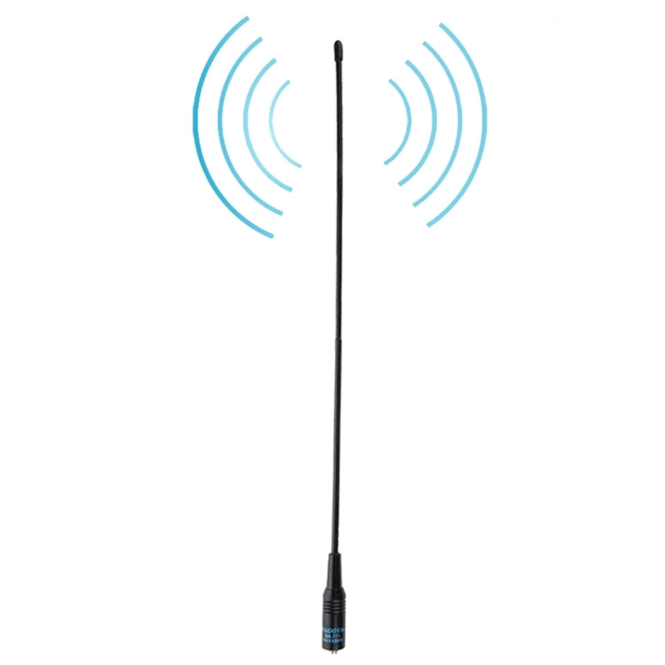 NAGOYA NA-771 144/430MHz Dual Band สปริงแส้แบบยืดหยุ่น SMA-F เสาอากาศวิทยุมือถือสำหรับเครื่องส่งรับวิทยุ, ความยาวเสาอากาศ: 38 ซม.