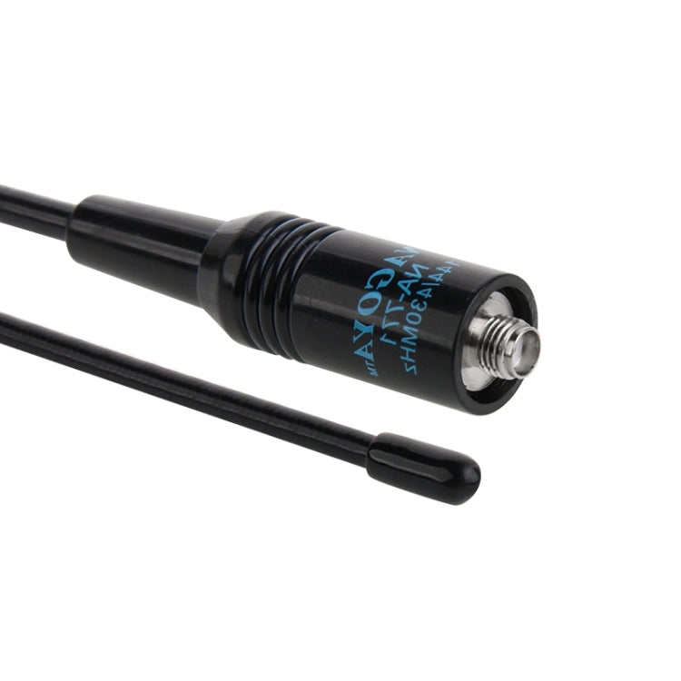 NAGOYA NA-771 144/430MHz Dual Band สปริงแส้แบบยืดหยุ่น SMA-F เสาอากาศวิทยุมือถือสำหรับเครื่องส่งรับวิทยุ, ความยาวเสาอากาศ: 38 ซม.