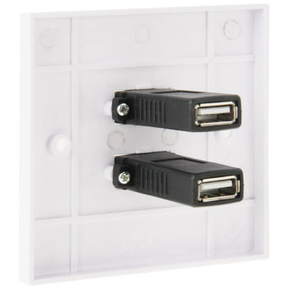 Dual USB 2.0 หญิงปลั๊ก Home Wall Charger แผ่นผนังแผ่นแผง, 2 Ports USB 2.0