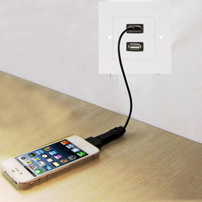 Dual USB 2.0 หญิงปลั๊ก Home Wall Charger แผ่นผนังแผ่นแผง, 2 Ports USB 2.0