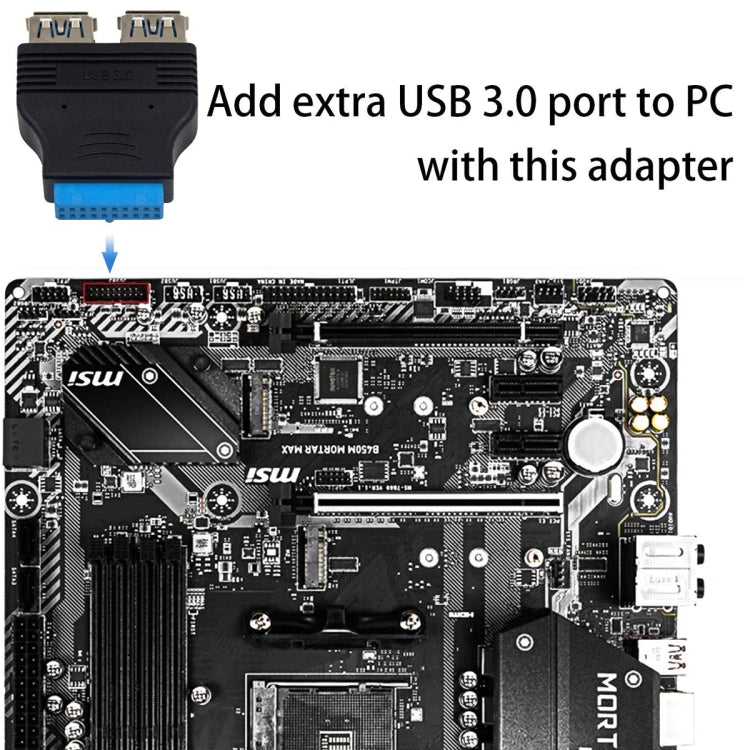 2 x USB 3.0 AF ถึง 20 พินอะแดปเตอร์, Adapter