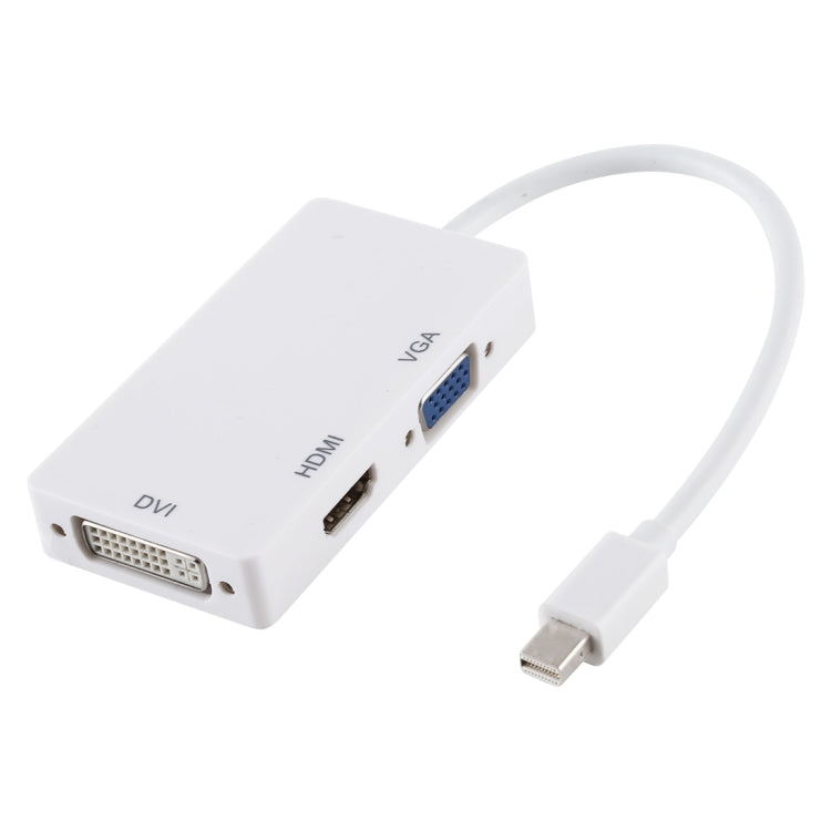 3 in 1 Mini DisplayPort ชายกับตัวแปลงอะแดปเตอร์ HDMI + VGA + DVI หญิงสำหรับ Mac Book Pro Air ความยาวสายเคเบิล: 18 ซม., Mini DP to HDMI+VGA+DVI (Good)