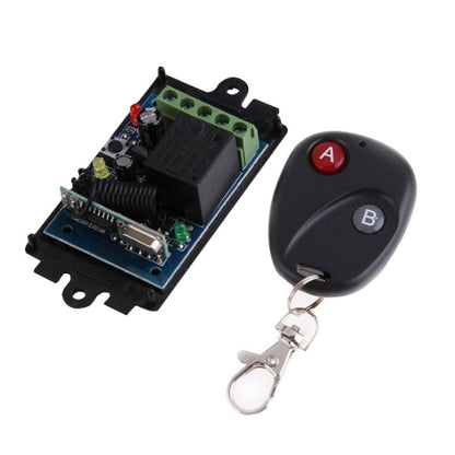 DC 12V 1CH RF รีโมทคอนโทรลไร้สายสวิตช์รหัสการเรียนรู้ + 2 ปุ่มรีโมทคอนโทรล Transceiver