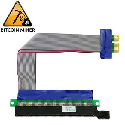 PCI-E Express 16X ถึง 1X Riser การ์ดอะแดปเตอร์ Flex สายต่อ, 16X to 1X Length: 15cm