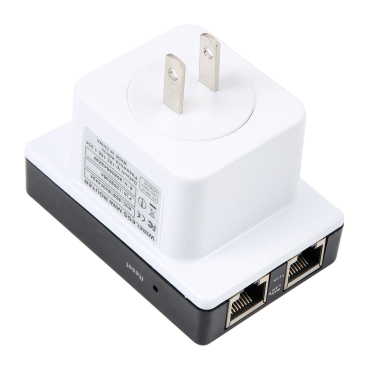 300Mbps Wireless-N Mini Router รองรับโหมดการทำงาน AP / Client / Router / Bridge / Repeater ลงนามการจัดส่งแบบสุ่ม, US Plug