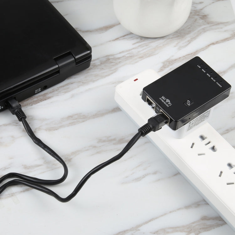 300Mbps Wireless-N Mini Router รองรับโหมดการทำงาน AP / Client / Router / Bridge / Repeater ลงนามการจัดส่งแบบสุ่ม, US Plug