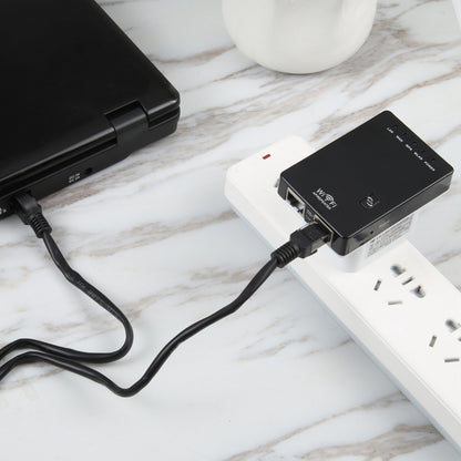 300Mbps Wireless-N Mini Router รองรับโหมดการทำงาน AP / Client / Router / Bridge / Repeater ลงนามการจัดส่งแบบสุ่ม, US Plug