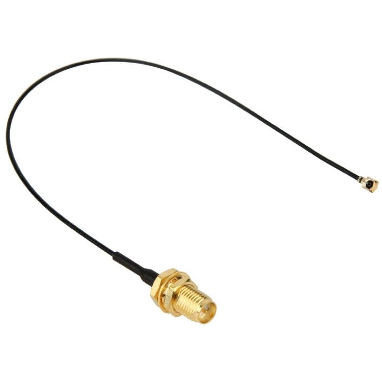 U.fl / IPX ถึง RP SMA Female Pigtail สำหรับเครือข่าย Wifi ความยาวสายเคเบิล: 18 ซม, 18cm RP-SMA Female Black