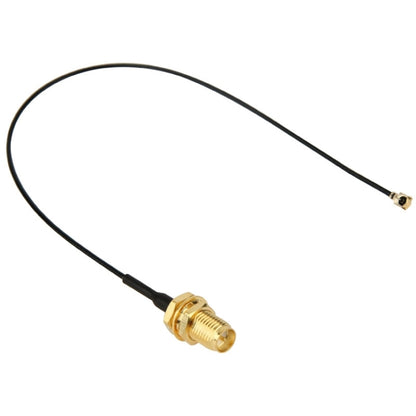 U.fl / IPX ถึง RP SMA Female Pigtail สำหรับเครือข่าย Wifi ความยาวสายเคเบิล: 18 ซม, 18cm RP-SMA Female Black