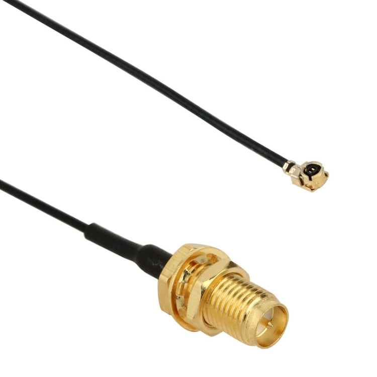 U.fl / IPX ถึง RP SMA Female Pigtail สำหรับเครือข่าย Wifi ความยาวสายเคเบิล: 18 ซม, 18cm RP-SMA Female Black