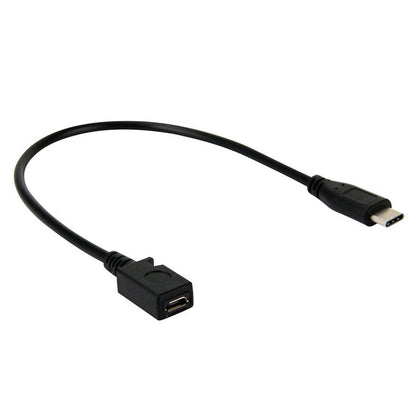 อะแดปเตอร์สายเคเบิล USB-C / Type-C 3.0 ชายกับมินิ USB หญิง ความยาว: 29 ซม