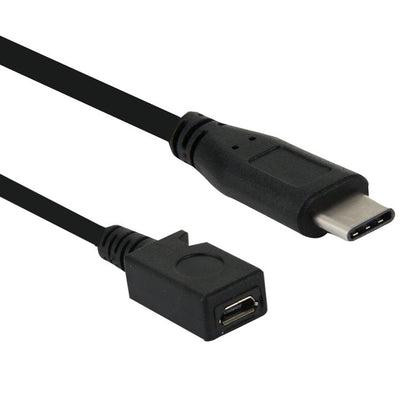 อะแดปเตอร์สายเคเบิล USB-C / Type-C 3.0 ชายกับมินิ USB หญิง ความยาว: 29 ซม