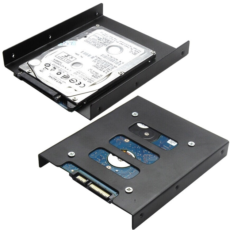 SSD HDD 2.5 นิ้วถึง 3.5 นิ้วตัวแปลงฮาร์ดไดรฟ์ตัวยึดอะแดปเตอร์ยึดโลหะ