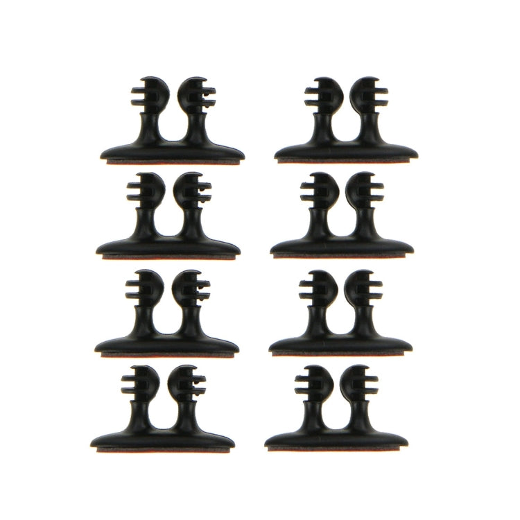 8 ชิ้น DM-003 สายเคเบิลรถยนต์คลิปมัดที่สะดวกพร้อมกาว, DM-003(Black)