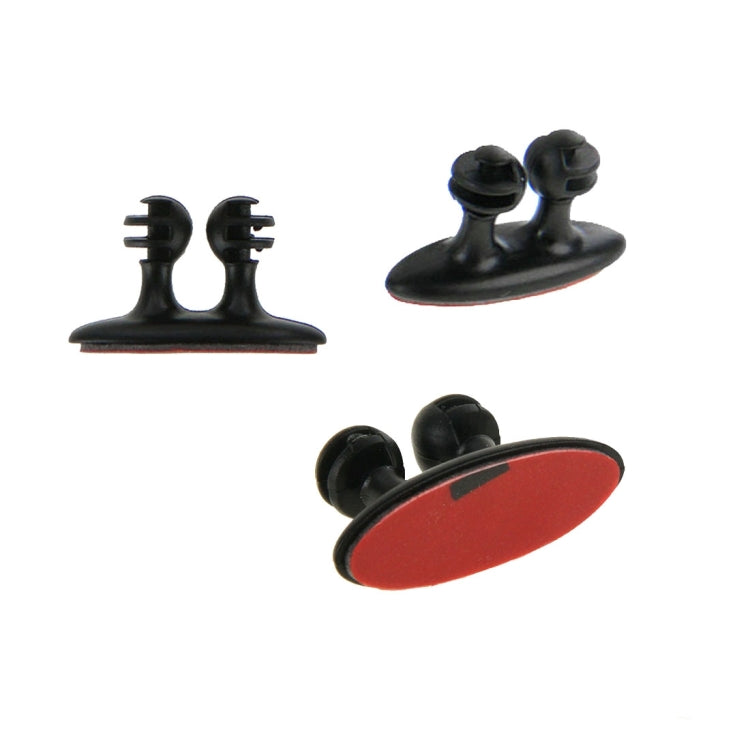 8 ชิ้น DM-003 สายเคเบิลรถยนต์คลิปมัดที่สะดวกพร้อมกาว, DM-003(Black)