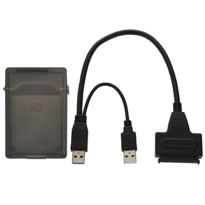 สาย USB 2.0 / USB 3.0 ถึง SATA พร้อมกล่องป้องกัน HDD ขนาด 2.5 นิ้ว รองรับความเร็วสูงสุด 4TB, USB 3.0 to SATA with USB(B)