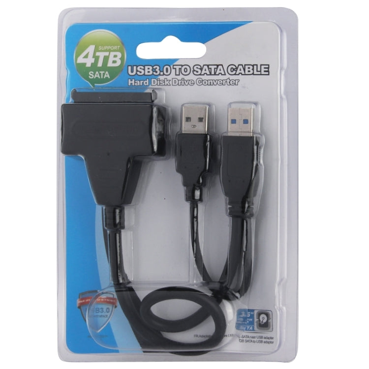 สาย USB 2.0 / USB 3.0 ถึง SATA พร้อมกล่องป้องกัน HDD ขนาด 2.5 นิ้ว รองรับความเร็วสูงสุด 4TB, USB 3.0 to SATA with USB(B)