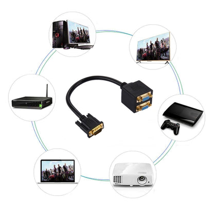 30 ซม.VGA ชาย 2 VGA หญิงสายแยก, VGA Male
