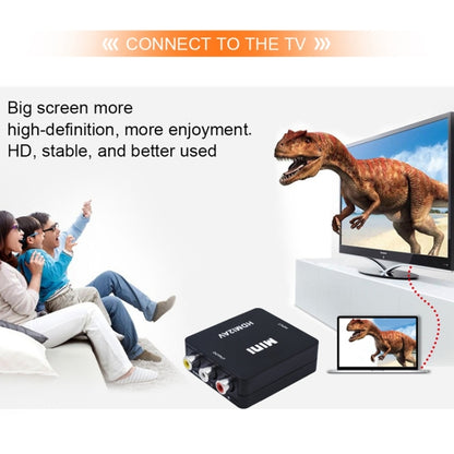 VK-126 อะแดปเตอร์แปลงวิดีโอ Mini HD HDMI เป็น AV/CVBS, HDMI to AV/CVBS