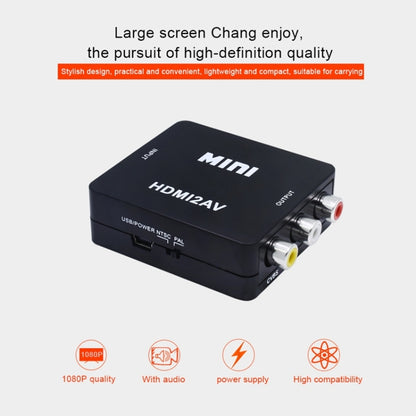 VK-126 อะแดปเตอร์แปลงวิดีโอ Mini HD HDMI เป็น AV/CVBS, HDMI to AV/CVBS