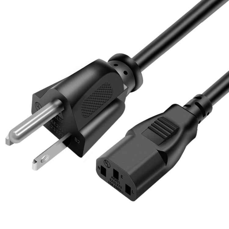 สายไฟ AC โน้ตบุ๊ก US คุณภาพสูง 3 ง่าม ความยาว: 1.8 ม, US Plug, 1.8m