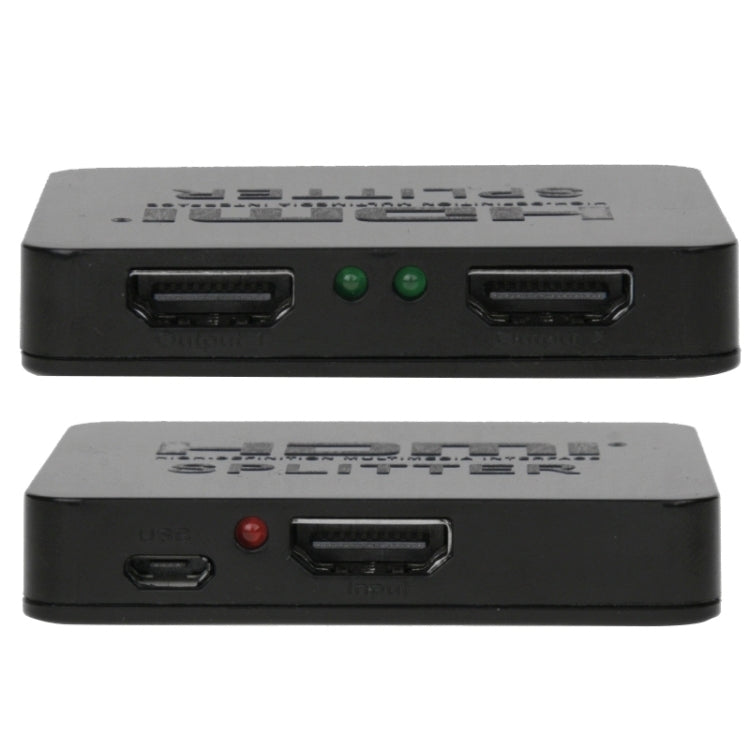 มินิ Full HD 4K 1x2 HDMI 3D V1.4b แยกสำหรับ HDTV / STB / DVD / โปรเจคเตอร์ / DVR, HDMI V1.4b