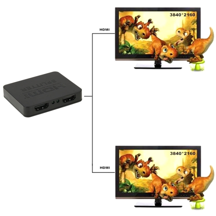 มินิ Full HD 4K 1x2 HDMI 3D V1.4b แยกสำหรับ HDTV / STB / DVD / โปรเจคเตอร์ / DVR, HDMI V1.4b