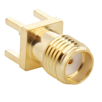 10 ชิ้นชุบทอง SMA หญิงแผงเมาท์ PCB สแควร์เท่ากับอะแดปเตอร์เชื่อมต่อ RF, SMA Female