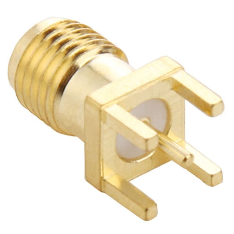 10 ชิ้นชุบทอง SMA หญิงแผงเมาท์ PCB สแควร์เท่ากับอะแดปเตอร์เชื่อมต่อ RF, SMA Female