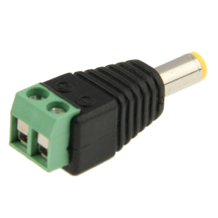 10 ชิ้นสีเขียวชาย DC 5.5 x 2.1 มม. ขั้วต่อสายไฟ, 5.5 x 2.1mm