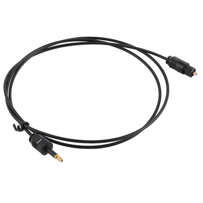 TOSLink สายสัญญาณเสียงดิจิตอลออปติคอลตัวผู้ถึง 3.5 มม. ความยาว: 0.8 ม. OD: 2.2 มม.