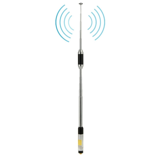 RH770 Dual Band 144 / 430MHz กำไรสูง SMA-F Telescopic เสาอากาศวิทยุมือถือสำหรับเครื่องส่งรับวิทยุ, ความยาวของเสาอากาศ: 93 ซม.