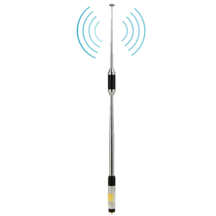 RH770 Dual Band 144 / 430MHz กำไรสูง SMA-F Telescopic เสาอากาศวิทยุมือถือสำหรับเครื่องส่งรับวิทยุ, ความยาวของเสาอากาศ: 93 ซม.