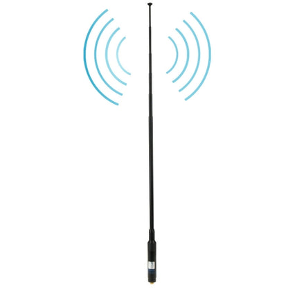 RH660S Dual Band 144 / 430MHz กำไรสูง SMA-F Telescopic เสาอากาศวิทยุมือถือสำหรับเครื่องส่งรับวิทยุ, ความยาวเสาอากาศ: 108.5 ซม.