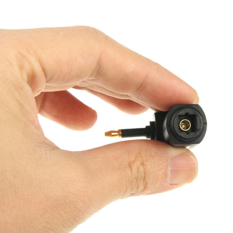คุณภาพสูงชุบทองสแควร์รอบเสียงOptical Fiber 90 องศาอะแดปเตอร์ไฟเบอร์ออปติก, 90 Degree Round Audio Optical Fiber