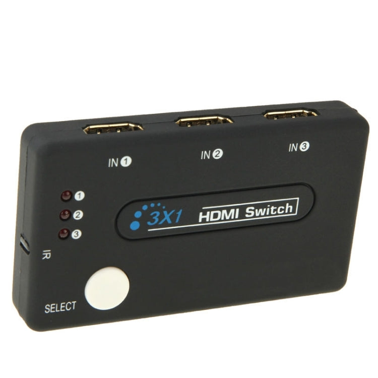 มินิ 3x1 HD 1080P ตัวเลือก HDMI V1.3 พร้อมรีโมทคอนโทรลสำหรับ HDTV / STB / DVD / โปรเจคเตอร์ / DVR, 1x3 HDMI V1.3