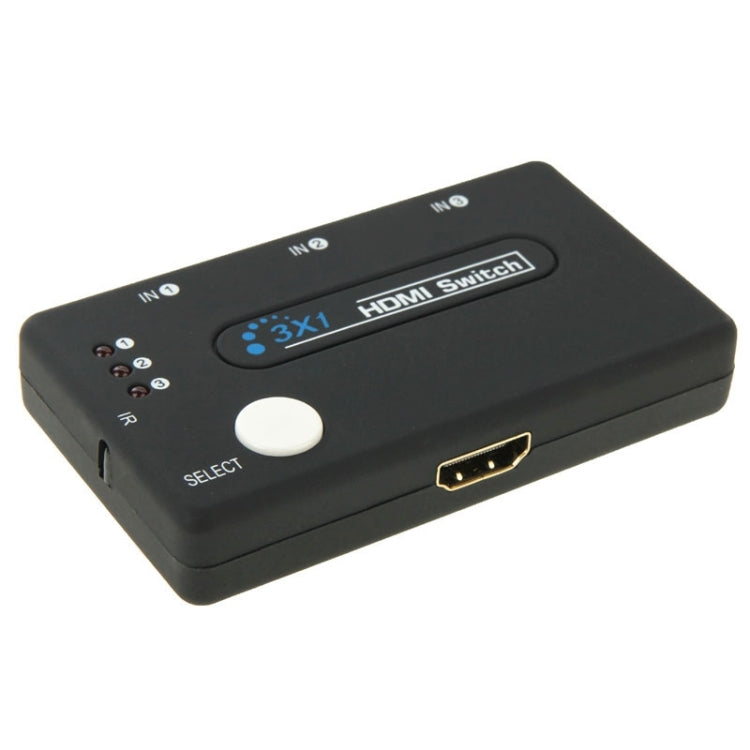มินิ 3x1 HD 1080P ตัวเลือก HDMI V1.3 พร้อมรีโมทคอนโทรลสำหรับ HDTV / STB / DVD / โปรเจคเตอร์ / DVR, 1x3 HDMI V1.3