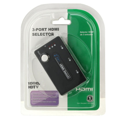 มินิ 3x1 HD 1080P ตัวเลือก HDMI V1.3 พร้อมรีโมทคอนโทรลสำหรับ HDTV / STB / DVD / โปรเจคเตอร์ / DVR, 1x3 HDMI V1.3