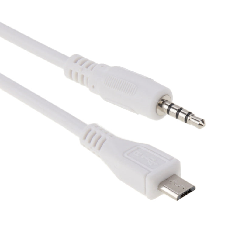สายเคเบิล Aux เสียงชายขนาด 3.5 มม. ไปยัง Micro USB ความยาว: ประมาณ 50 ซม, Micro USB 50cm