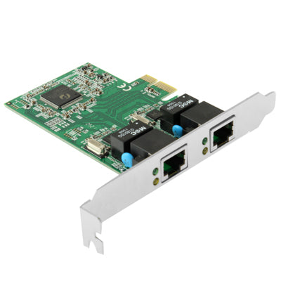PCI-Express Dual Gigabit Ethernet การ์ดอะแดปเตอร์ 2 พอร์ต RJ45 10/100/1000 BASE-T (IO-PCE8111-2GLAN), 2 Ports RJ45