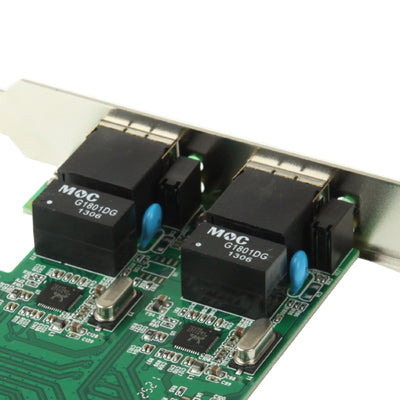 PCI-Express Dual Gigabit Ethernet การ์ดอะแดปเตอร์ 2 พอร์ต RJ45 10/100/1000 BASE-T (IO-PCE8111-2GLAN), 2 Ports RJ45