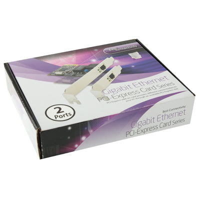 PCI-Express Dual Gigabit Ethernet การ์ดอะแดปเตอร์ 2 พอร์ต RJ45 10/100/1000 BASE-T (IO-PCE8111-2GLAN), 2 Ports RJ45