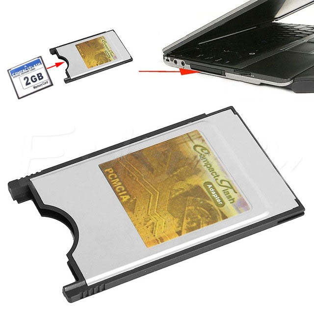 Compact Flash CF ไปยังการ์ดพีซี PCMCIA อะแดปเตอร์การ์ดรีดเดอร์, CF to PC