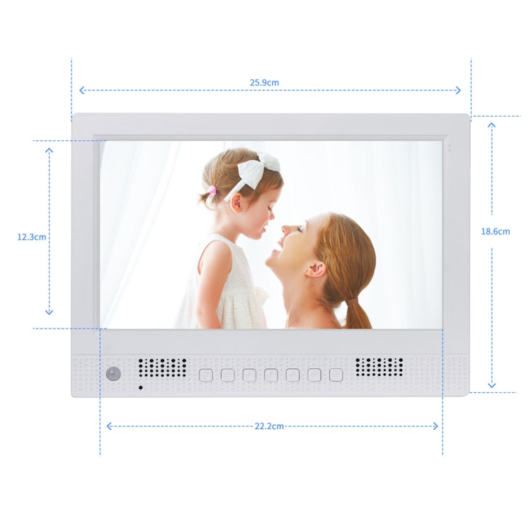 จอแสดงผล LED 10.1 นิ้ว เครื่องเล่นเพลงและภาพยนตร์มัลติมีเดีย กรอบรูปดิจิตอลพร้อมรีโมทคอนโทรล โปรแกรม Allwinner E200s รองรับดิสก์ USB / การ์ด SD เซ็นเซอร์ร่างกาย ลำโพงสเตอริโอในตัว, 10.1 inch, 10.4 inch