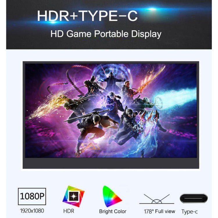 จอแสดงผล LED แบบพกพาขนาด 15.6 นิ้ว 1080P รองรับ HDR, 15.6 inch 1080P