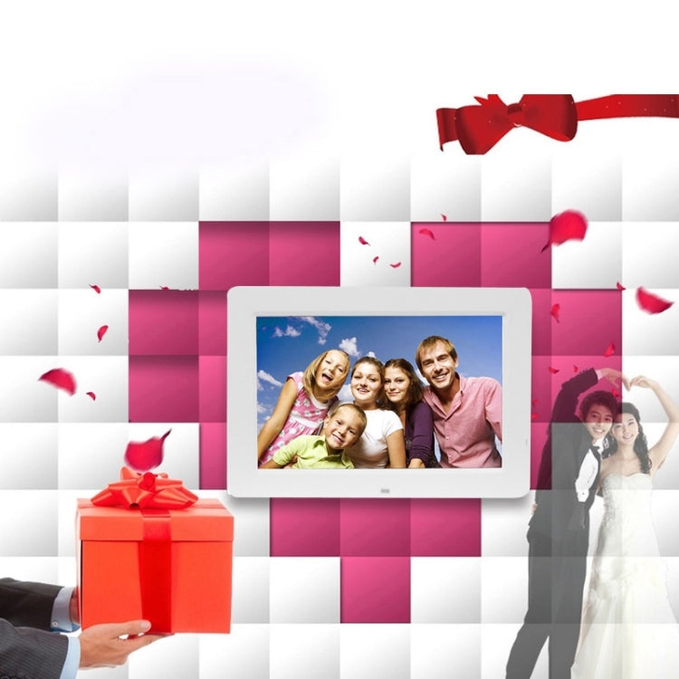 13 นิ้ว 1024 x 768/16:9 LED Widescreen Suspensibility กรอบรูปดิจิตอลพร้อมตัวยึดและรีโมทคอนโทรล รองรับ SD / MicroSD / MMC / MS / XD / USB Flash Disk, 13 inch
