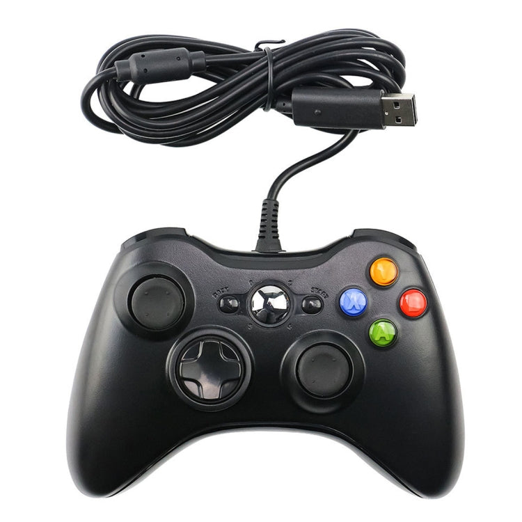 เกมแพดคอนโทรลเลอร์แบบมีสาย USB 2.0 สำหรับ XBOX360, Plug and Play, ความยาวสายเคเบิล: 2.5 ม., For XBOX 360, For XBOX 360 (Black)