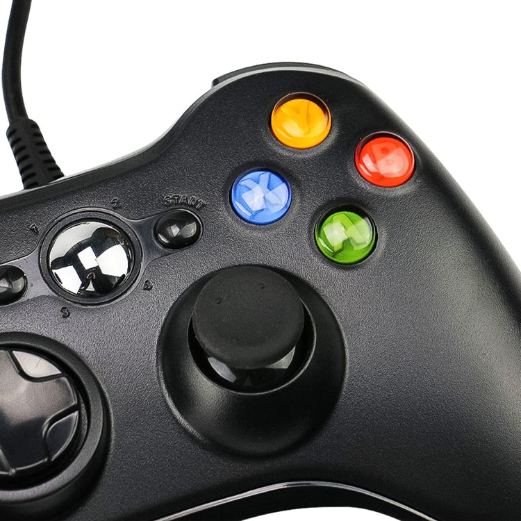 เกมแพดคอนโทรลเลอร์แบบมีสาย USB 2.0 สำหรับ XBOX360, Plug and Play, ความยาวสายเคเบิล: 2.5 ม., For XBOX 360, For XBOX 360 (Black)