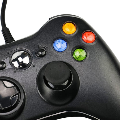 เกมแพดคอนโทรลเลอร์แบบมีสาย USB 2.0 สำหรับ XBOX360, Plug and Play, ความยาวสายเคเบิล: 2.5 ม., For XBOX 360, For XBOX 360 (Black)