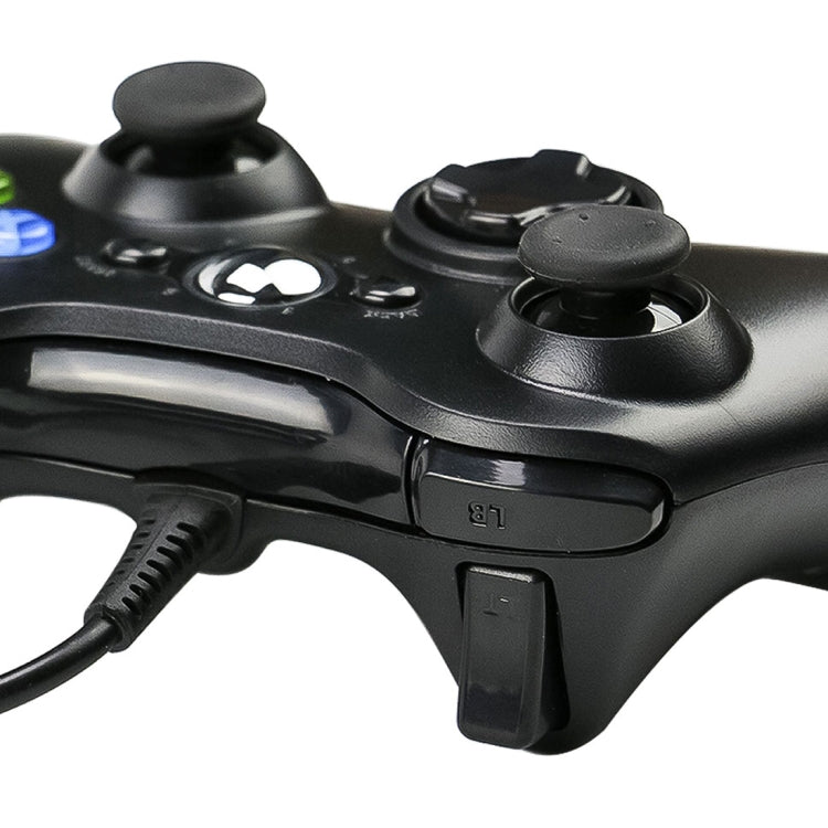เกมแพดคอนโทรลเลอร์แบบมีสาย USB 2.0 สำหรับ XBOX360, Plug and Play, ความยาวสายเคเบิล: 2.5 ม., For XBOX 360, For XBOX 360 (Black)